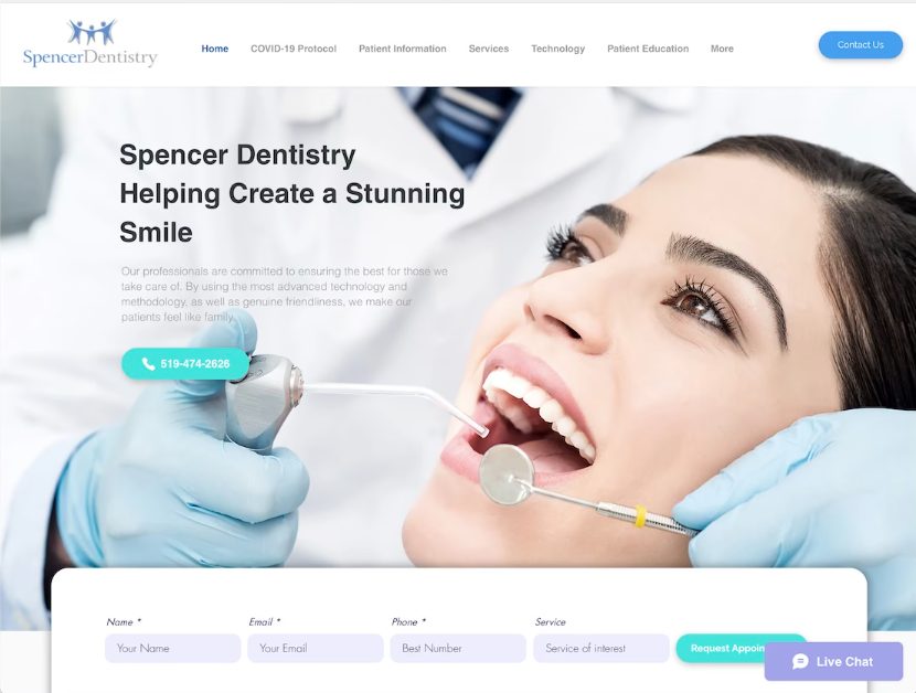 Dental practice website design