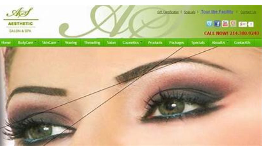 Salon and spa website design