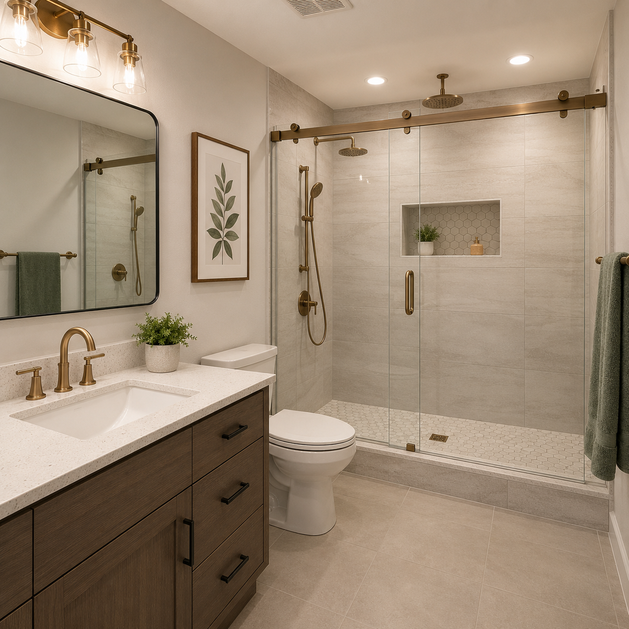 Renovated bathroom, after