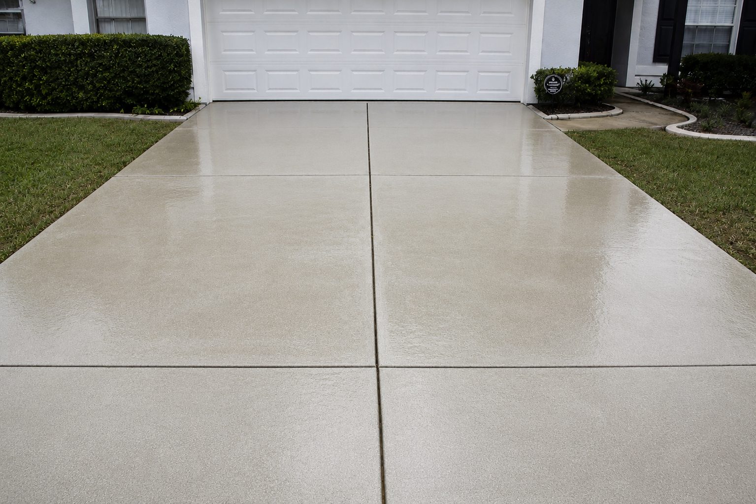 Clean sealed driveway